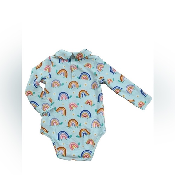 Angel Dear NWT 6-12 Month Bamboo Peter Pan Collar Bodysuit - Picture 2 of 5